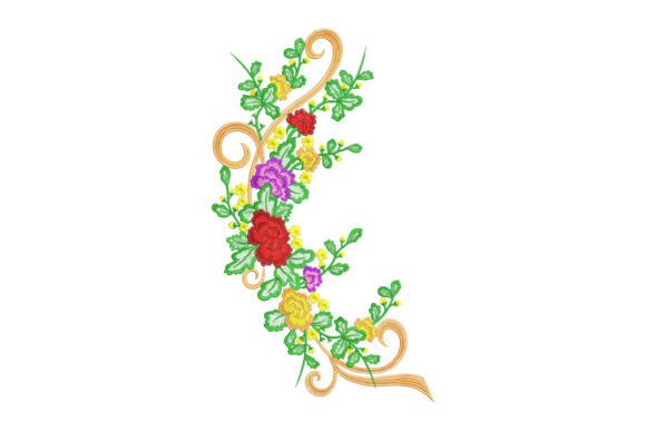Blooming Scrollwork Curve
