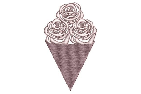 Rose Bouquet Embroidery Design