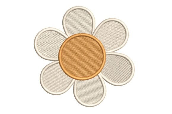 Simple Daisy Flower Embroidery Design